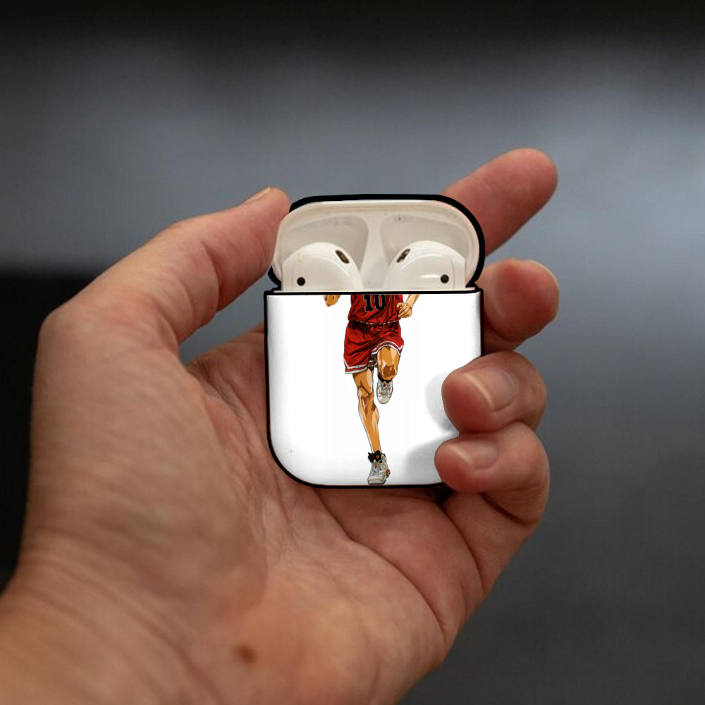SLAM DUNK／スラムダンク AirPods 第2世代保護ケース ハードシェル ブラック 耐衝撃・防指紋・カラビナ付き