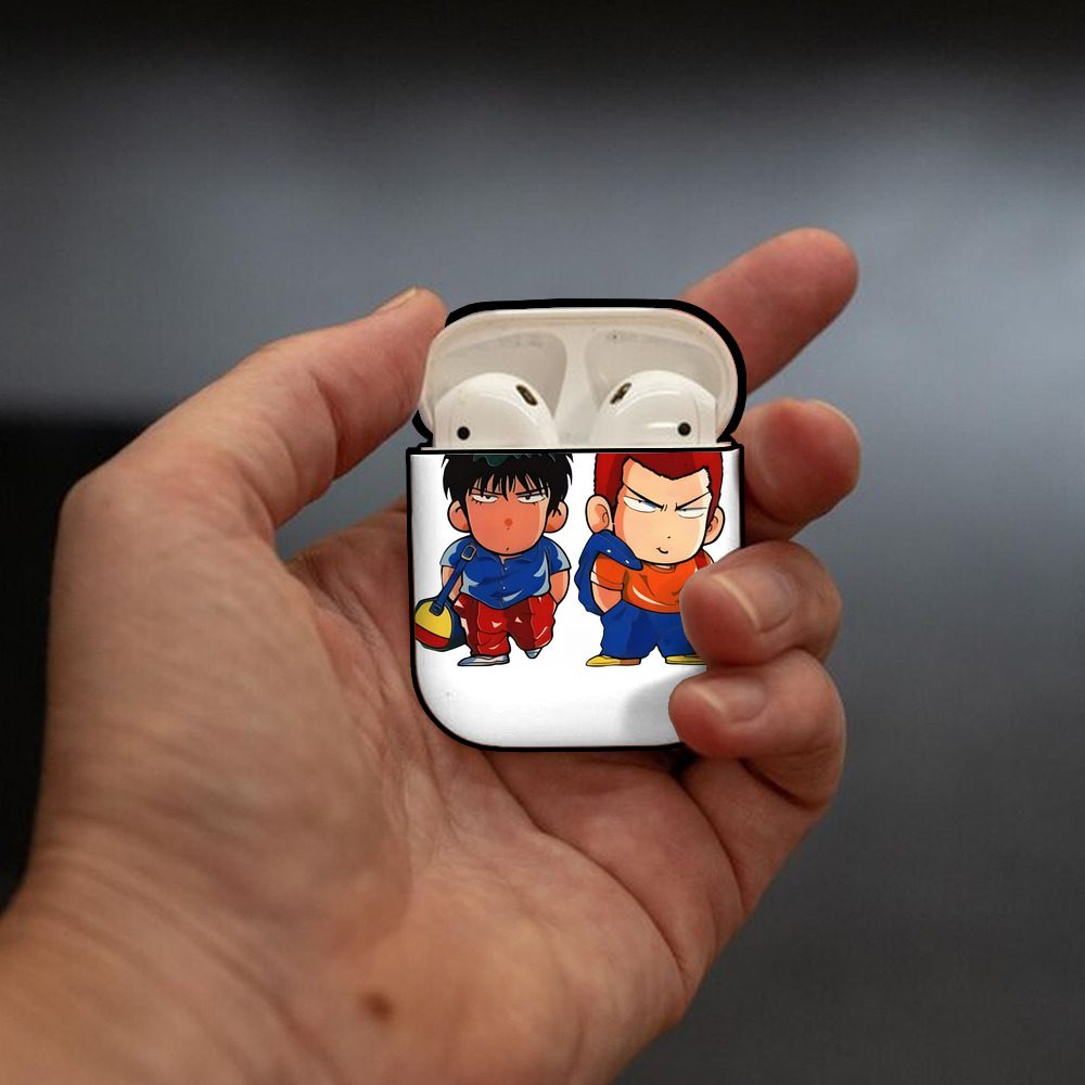 SLAM DUNK／スラムダンク AirPods 第2世代保護ケース ハードシェル ブラック 耐衝撃・防指紋・カラビナ付き
