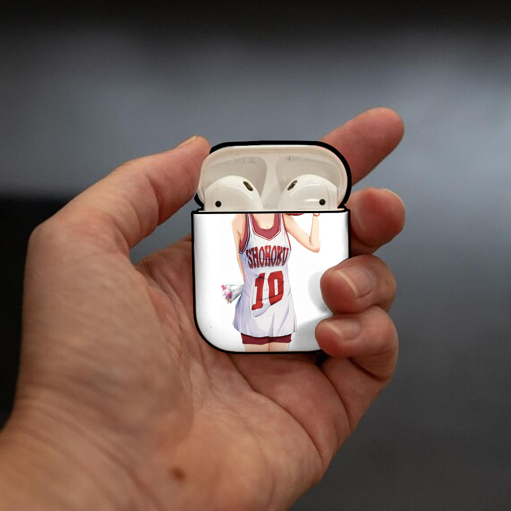 SLAM DUNK／スラムダンク AirPods 第2世代保護ケース ハードシェル ブラック 耐衝撃・防指紋・カラビナ付き