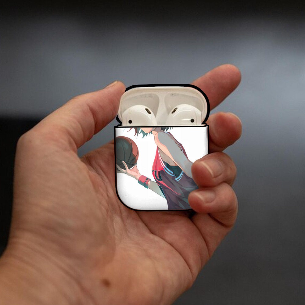 SLAM DUNK／スラムダンク AirPods 第2世代保護ケース ハードシェル ブラック 耐衝撃・防指紋・カラビナ付き