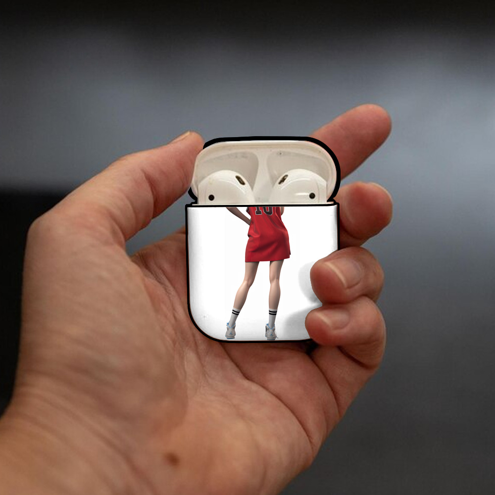 SLAM DUNK／スラムダンク AirPods 第2世代保護ケース ハードシェル ブラック 耐衝撃・防指紋・カラビナ付き