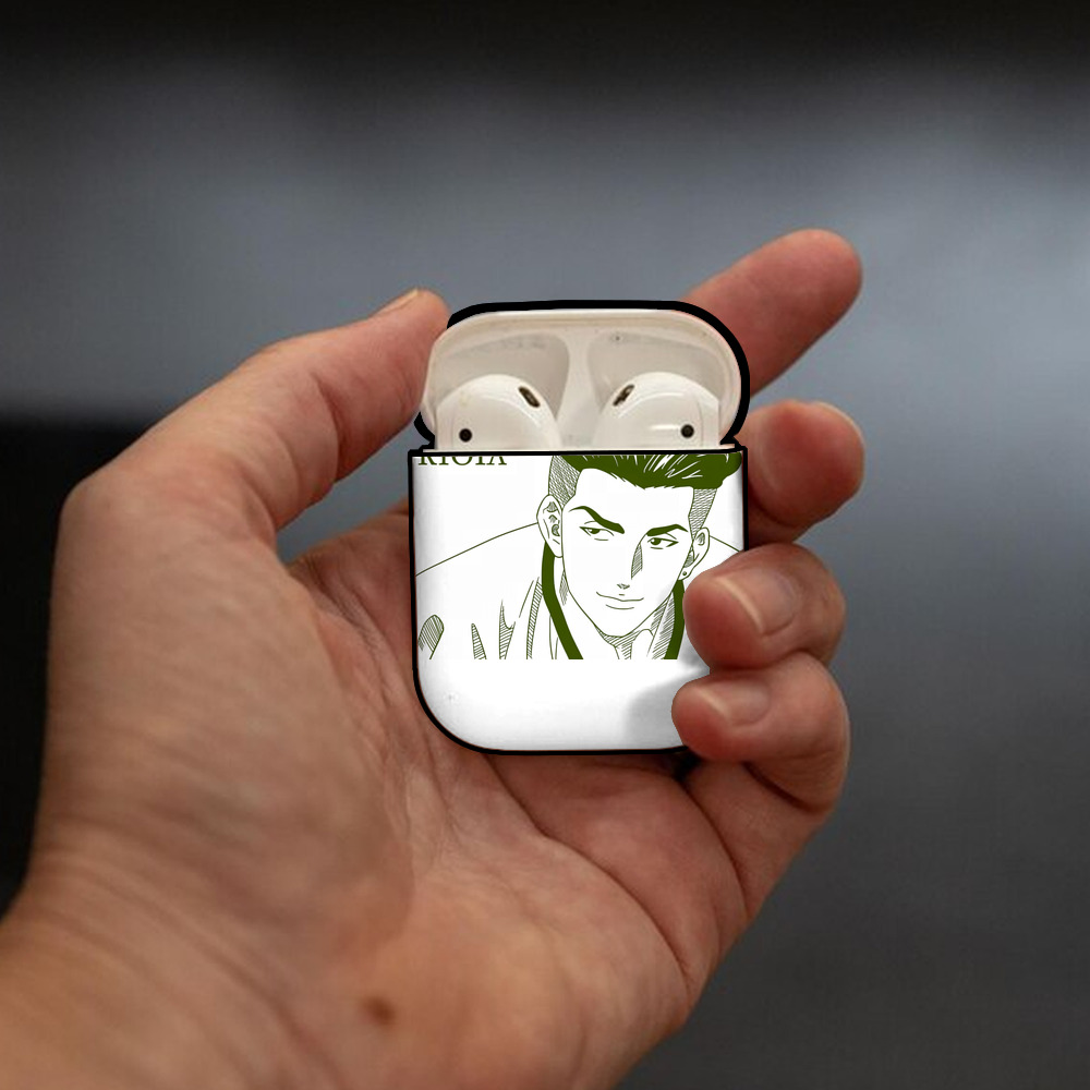 SLAM DUNK／スラムダンク AirPods 第2世代保護ケース ハードシェル ブラック 耐衝撃・防指紋・カラビナ付き
