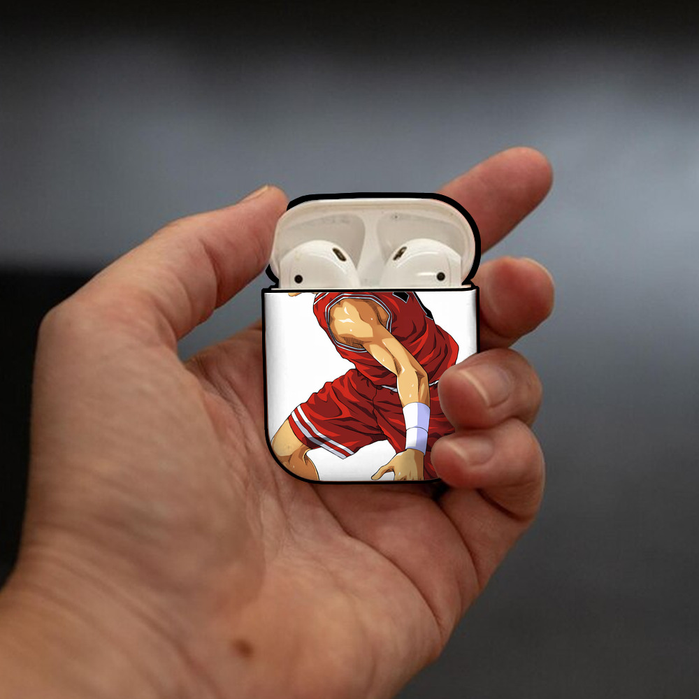 SLAM DUNK／スラムダンク AirPods 第2世代保護ケース ハードシェル ブラック 耐衝撃・防指紋・カラビナ付き