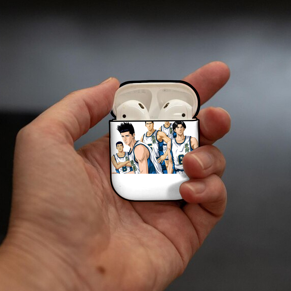 SLAM DUNK／スラムダンク AirPods 第2世代保護ケース ハードシェル ブラック 耐衝撃・防指紋・カラビナ付き