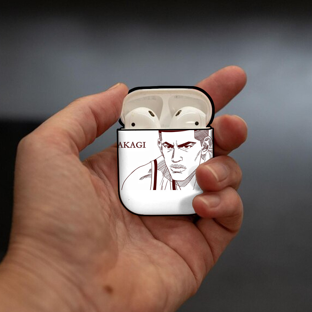 SLAM DUNK／スラムダンク AirPods 第2世代保護ケース ハードシェル ブラック 耐衝撃・防指紋・カラビナ付き