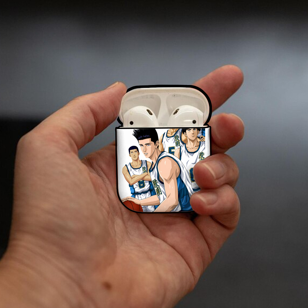 SLAM DUNK／スラムダンク AirPods 第2世代保護ケース ハードシェル ブラック 耐衝撃・防指紋・カラビナ付き