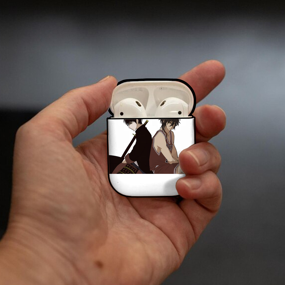 SLAM DUNK／スラムダンク AirPods 第2世代保護ケース ハードシェル ブラック 耐衝撃・防指紋・カラビナ付き