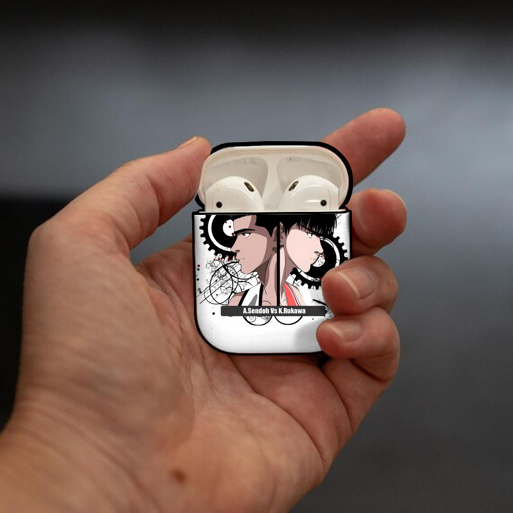 SLAM DUNK／スラムダンク AirPods 第2世代保護ケース ハードシェル ブラック 耐衝撃・防指紋・カラビナ付き