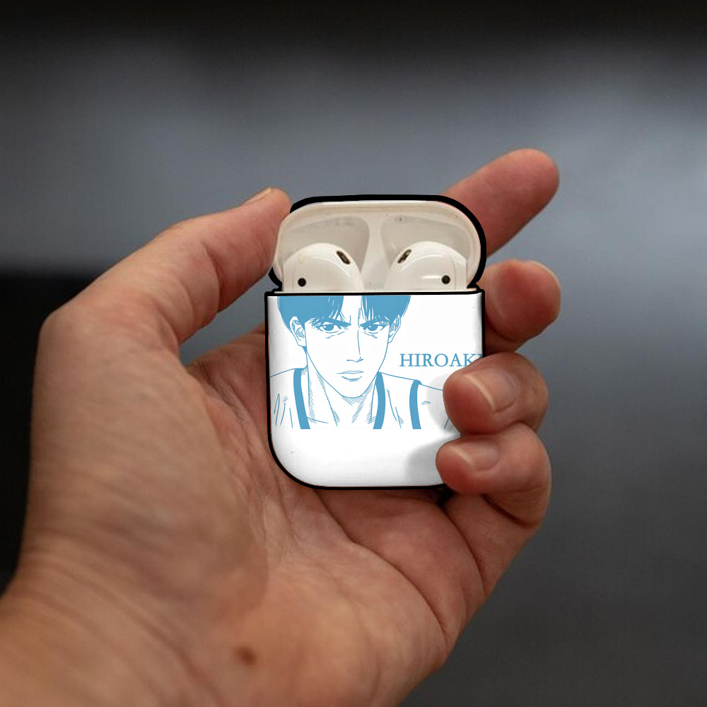 SLAM DUNK／スラムダンク AirPods 第2世代保護ケース ハードシェル ブラック 耐衝撃・防指紋・カラビナ付き