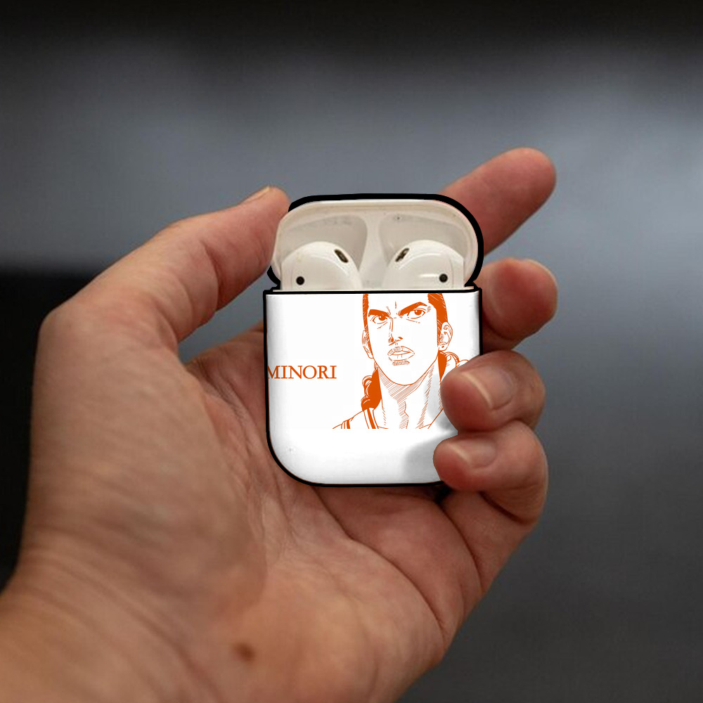 SLAM DUNK／スラムダンク AirPods 第2世代保護ケース ハードシェル ブラック 耐衝撃・防指紋・カラビナ付き