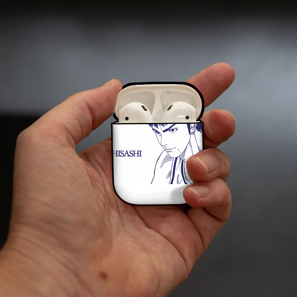 SLAM DUNK／スラムダンク AirPods 第2世代保護ケース ハードシェル ブラック 耐衝撃・防指紋・カラビナ付き