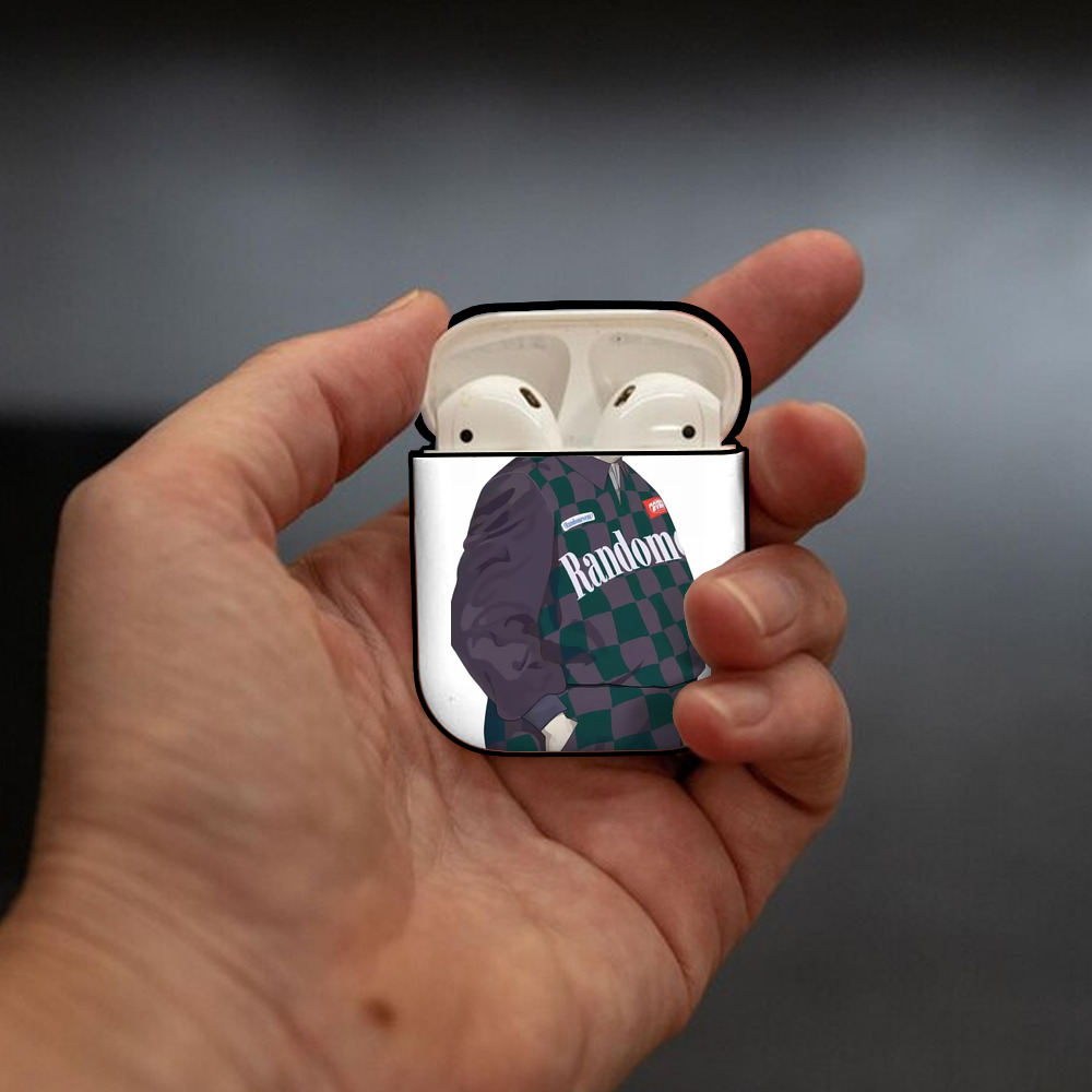 SLAM DUNK／スラムダンク AirPods 第2世代保護ケース ハードシェル ブラック 耐衝撃・防指紋・カラビナ付き