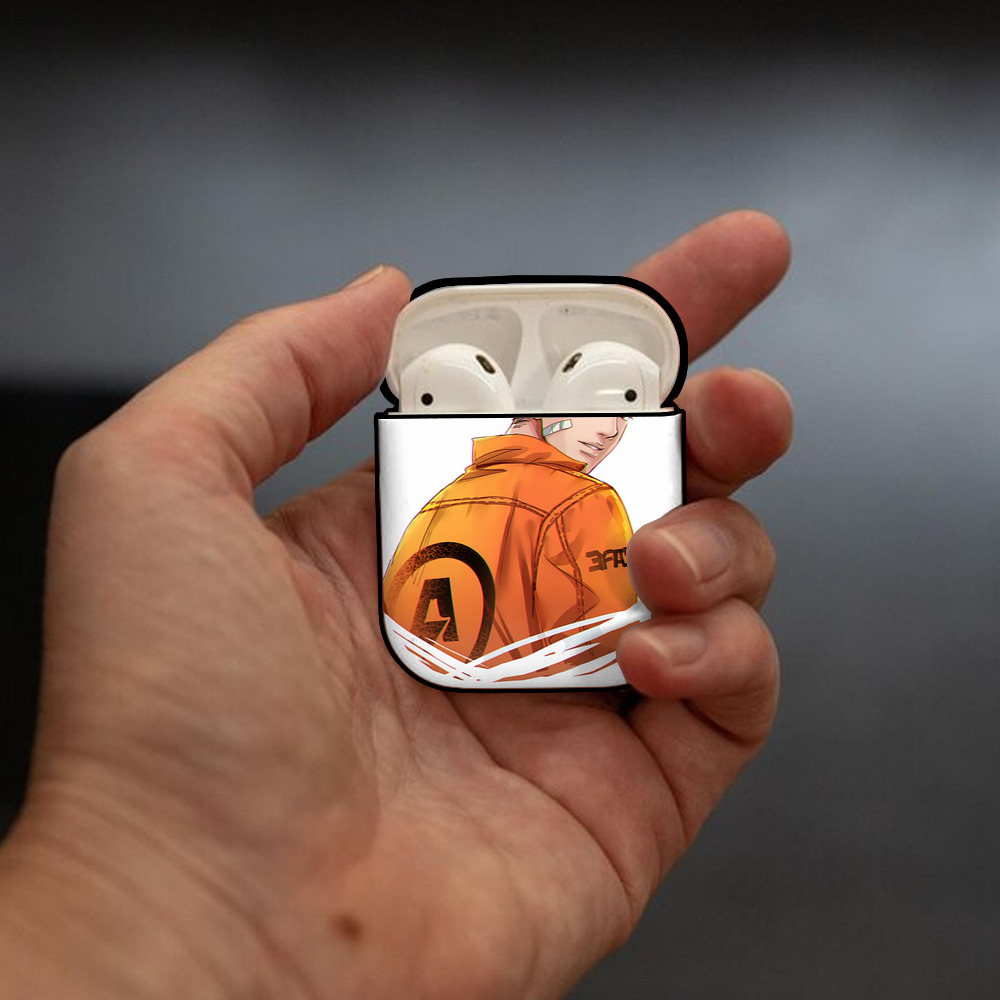 SLAM DUNK／スラムダンク AirPods 第2世代保護ケース ハードシェル ブラック 耐衝撃・防指紋・カラビナ付き