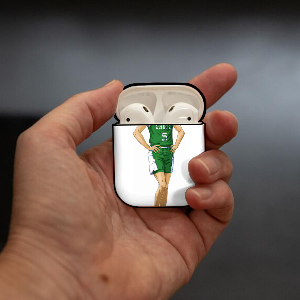 SLAM DUNK／スラムダンク AirPods 第2世代保護ケース ハードシェル ブラック 耐衝撃・防指紋・カラビナ付き