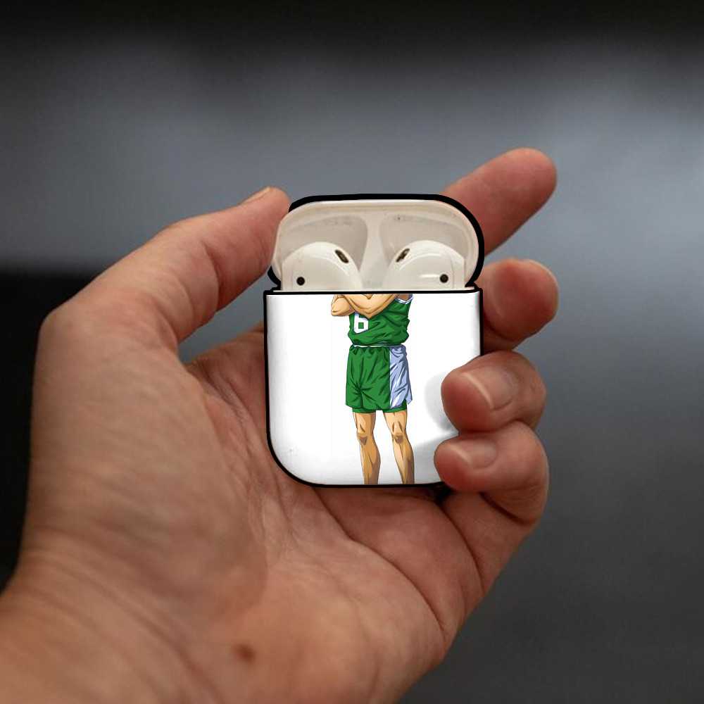 SLAM DUNK／スラムダンク AirPods 第2世代保護ケース ハードシェル ブラック 耐衝撃・防指紋・カラビナ付き