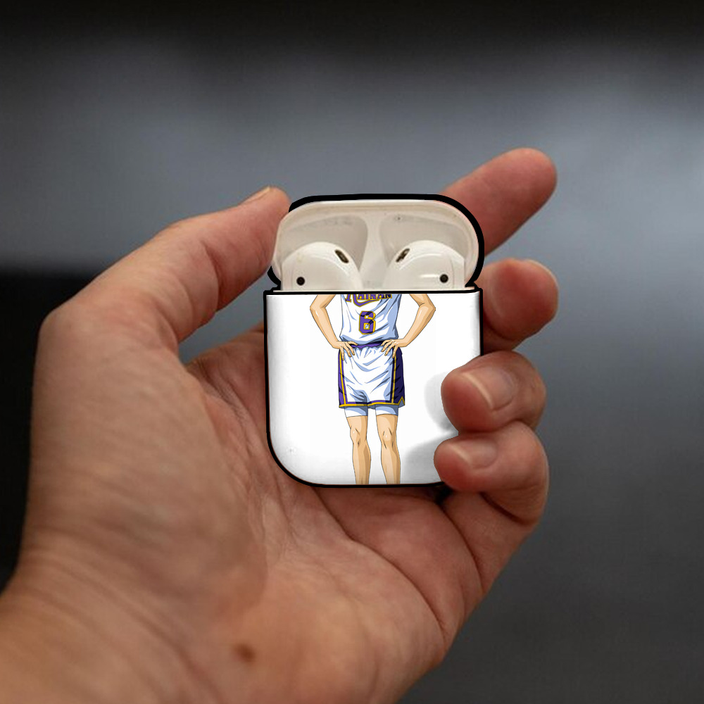 SLAM DUNK／スラムダンク AirPods 第2世代保護ケース ハードシェル ブラック 耐衝撃・防指紋・カラビナ付き