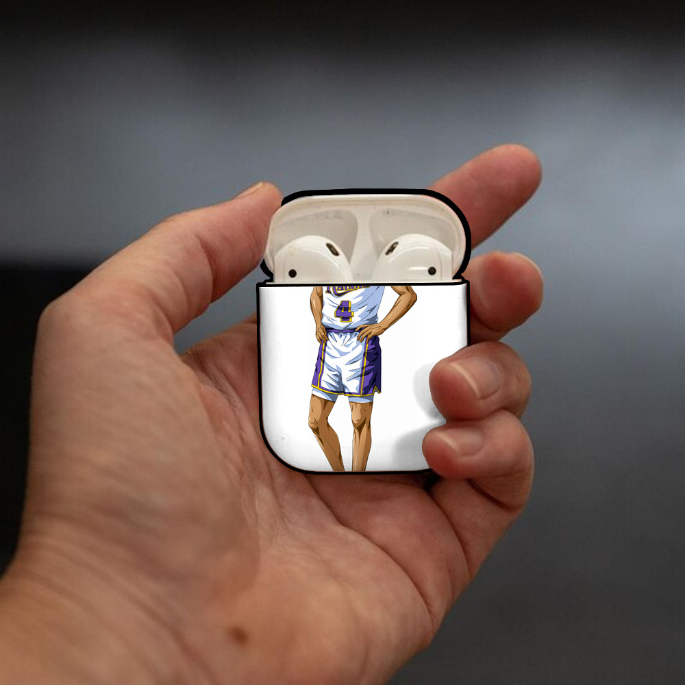 SLAM DUNK／スラムダンク AirPods 第2世代保護ケース ハードシェル ブラック 耐衝撃・防指紋・カラビナ付き