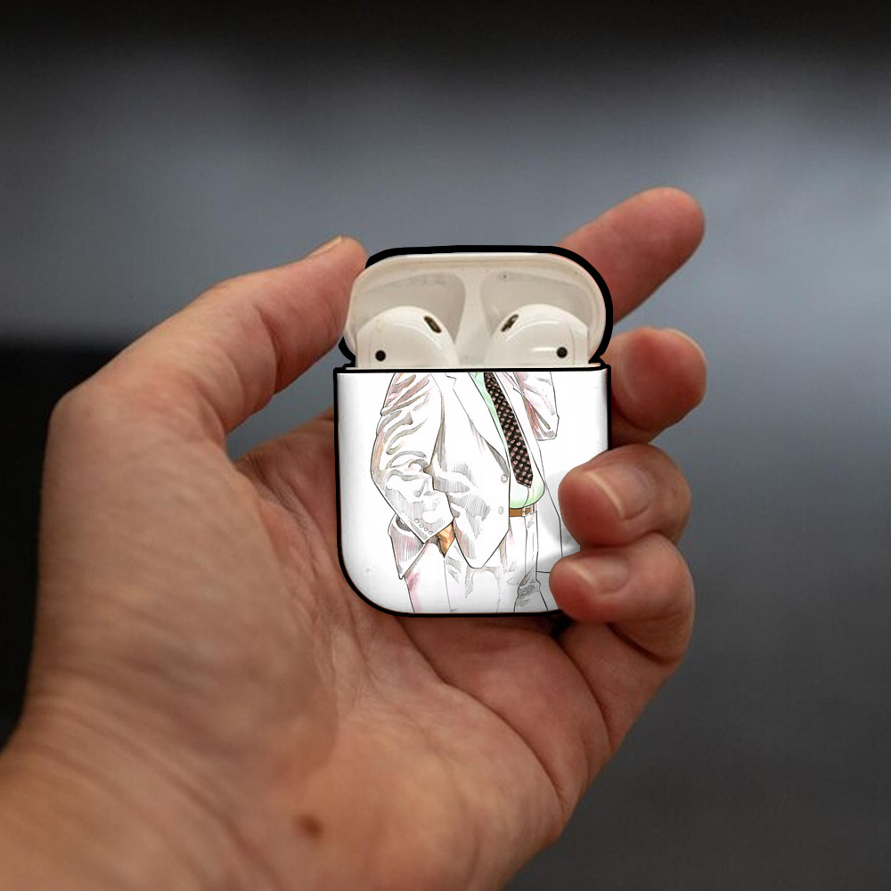 SLAM DUNK／スラムダンク AirPods 第2世代保護ケース ハードシェル ブラック 耐衝撃・防指紋・カラビナ付き