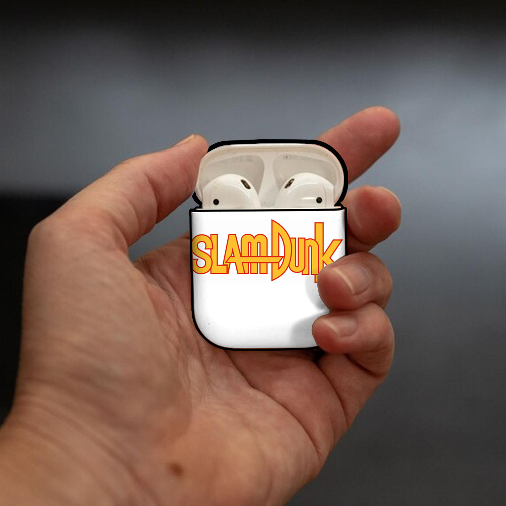 SLAM DUNK／スラムダンク AirPods 第2世代保護ケース ハードシェル ブラック 耐衝撃・防指紋・カラビナ付き