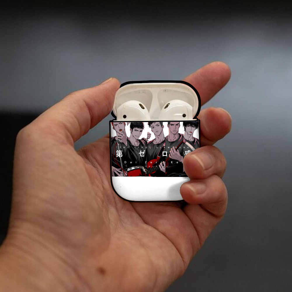 SLAM DUNK／スラムダンク AirPods 第2世代保護ケース ハードシェル ブラック 耐衝撃・防指紋・カラビナ付き