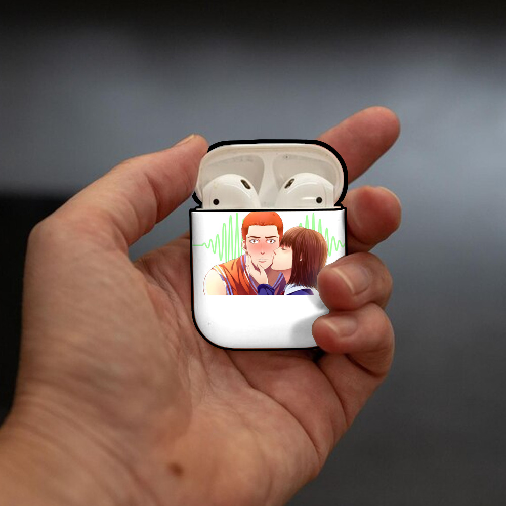 SLAM DUNK／スラムダンク AirPods 第2世代保護ケース ハードシェル ブラック 耐衝撃・防指紋・カラビナ付き