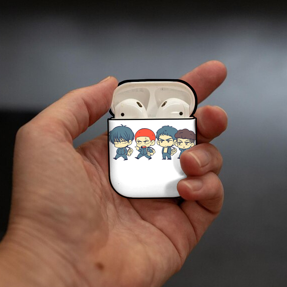 SLAM DUNK／スラムダンク AirPods 第2世代保護ケース ハードシェル ブラック 耐衝撃・防指紋・カラビナ付き