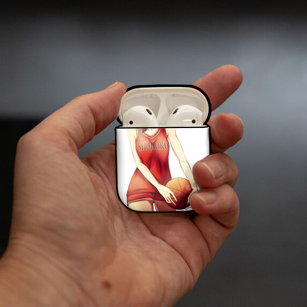 SLAM DUNK／スラムダンク AirPods 第2世代保護ケース ハードシェル ブラック 耐衝撃・防指紋・カラビナ付き