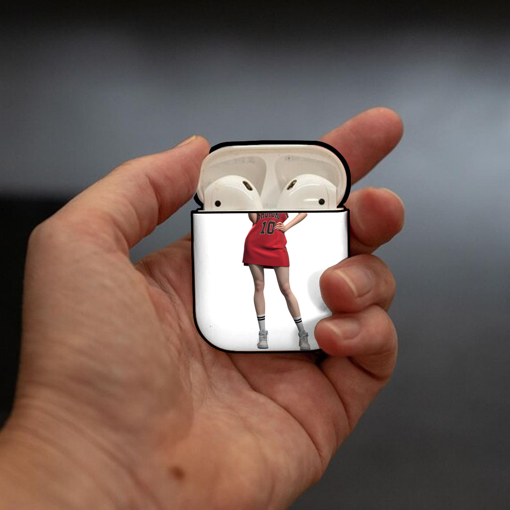 SLAM DUNK／スラムダンク AirPods 第2世代保護ケース ハードシェル ブラック 耐衝撃・防指紋・カラビナ付き