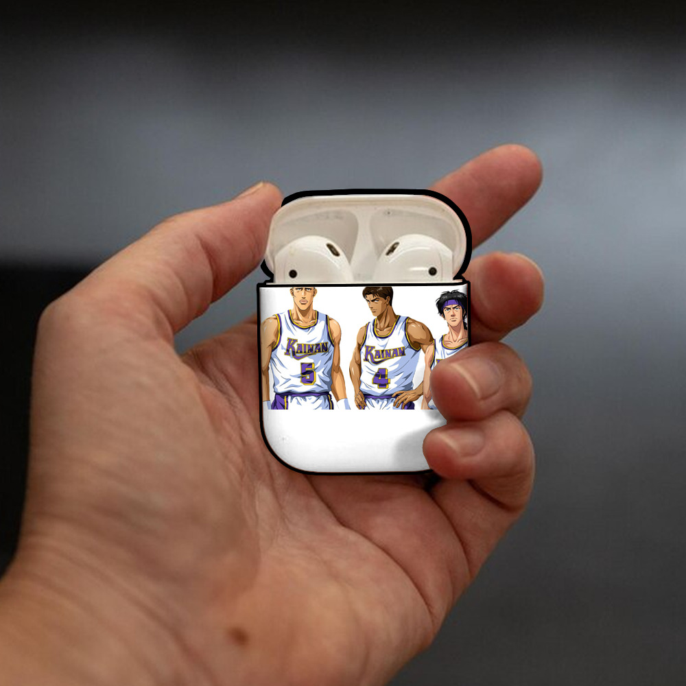 SLAM DUNK／スラムダンク AirPods 第2世代保護ケース ハードシェル ブラック 耐衝撃・防指紋・カラビナ付き