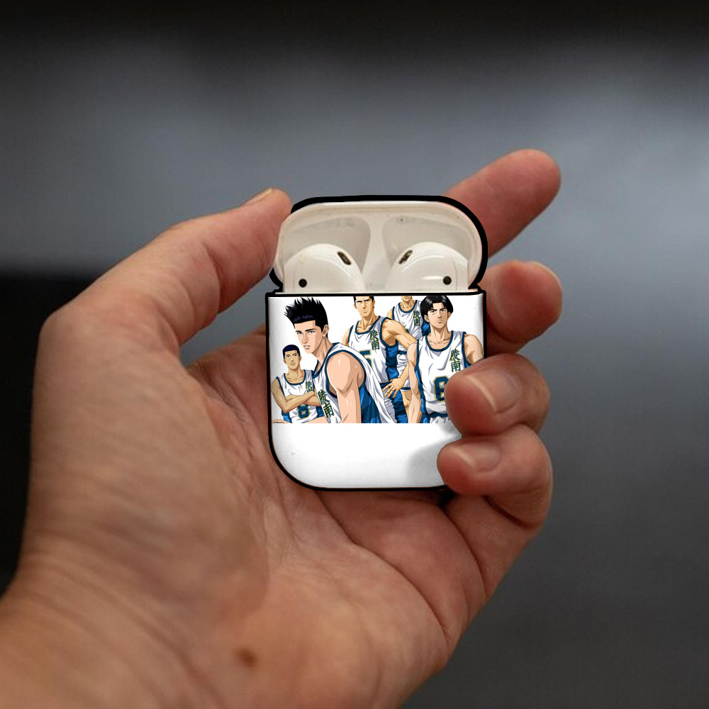 SLAM DUNK／スラムダンク AirPods 第2世代保護ケース ハードシェル ブラック 耐衝撃・防指紋・カラビナ付き
