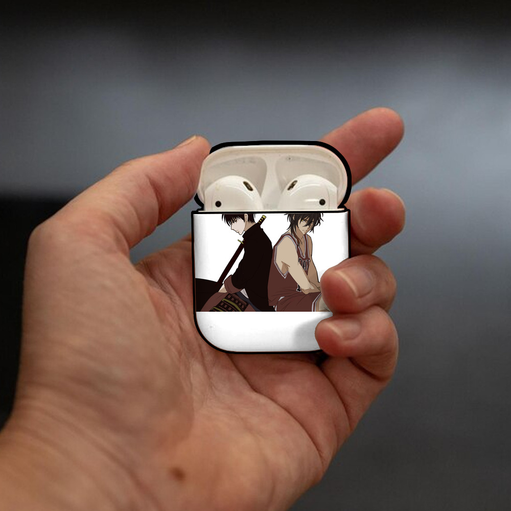 SLAM DUNK／スラムダンク AirPods 第2世代保護ケース ハードシェル ブラック 耐衝撃・防指紋・カラビナ付き