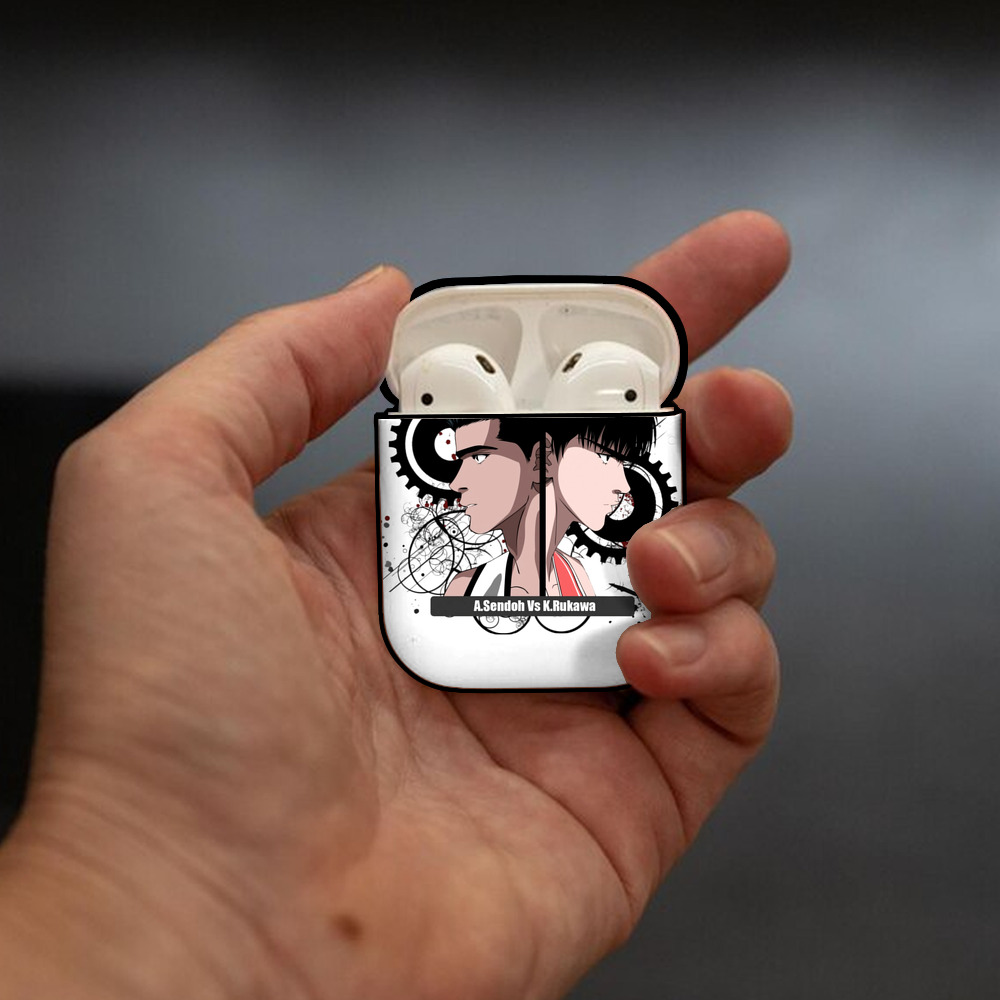 SLAM DUNK／スラムダンク AirPods 第2世代保護ケース ハードシェル ブラック 耐衝撃・防指紋・カラビナ付き