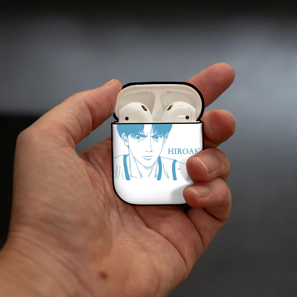 SLAM DUNK／スラムダンク AirPods 第2世代保護ケース ハードシェル ブラック 耐衝撃・防指紋・カラビナ付き