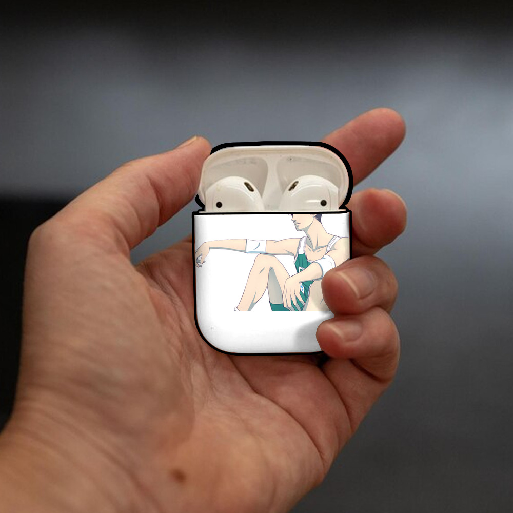 SLAM DUNK／スラムダンク AirPods 第2世代保護ケース ハードシェル ブラック 耐衝撃・防指紋・カラビナ付き