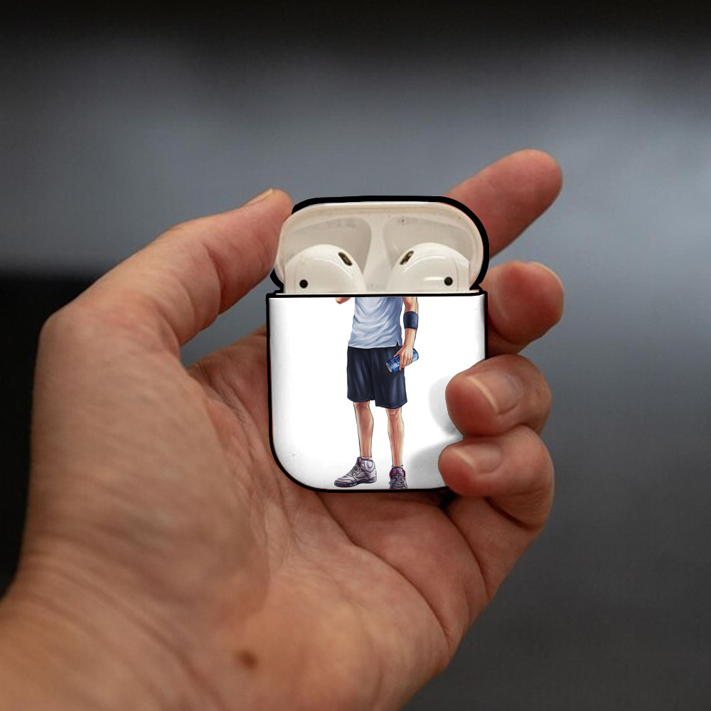 SLAM DUNK／スラムダンク AirPods 第2世代保護ケース ハードシェル ブラック 耐衝撃・防指紋・カラビナ付き