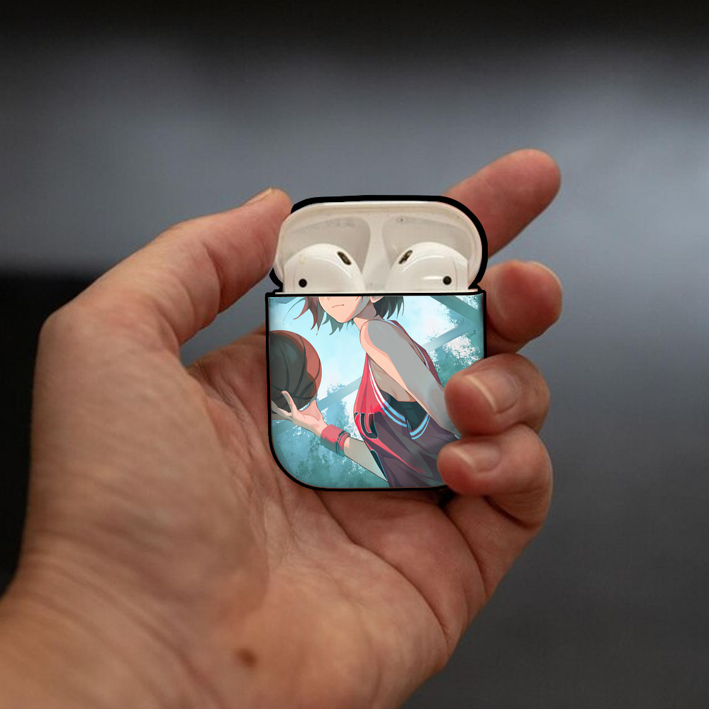 SLAM DUNK／スラムダンク AirPods 第2世代保護ケース ハードシェル ブラック 耐衝撃・防指紋・カラビナ付き