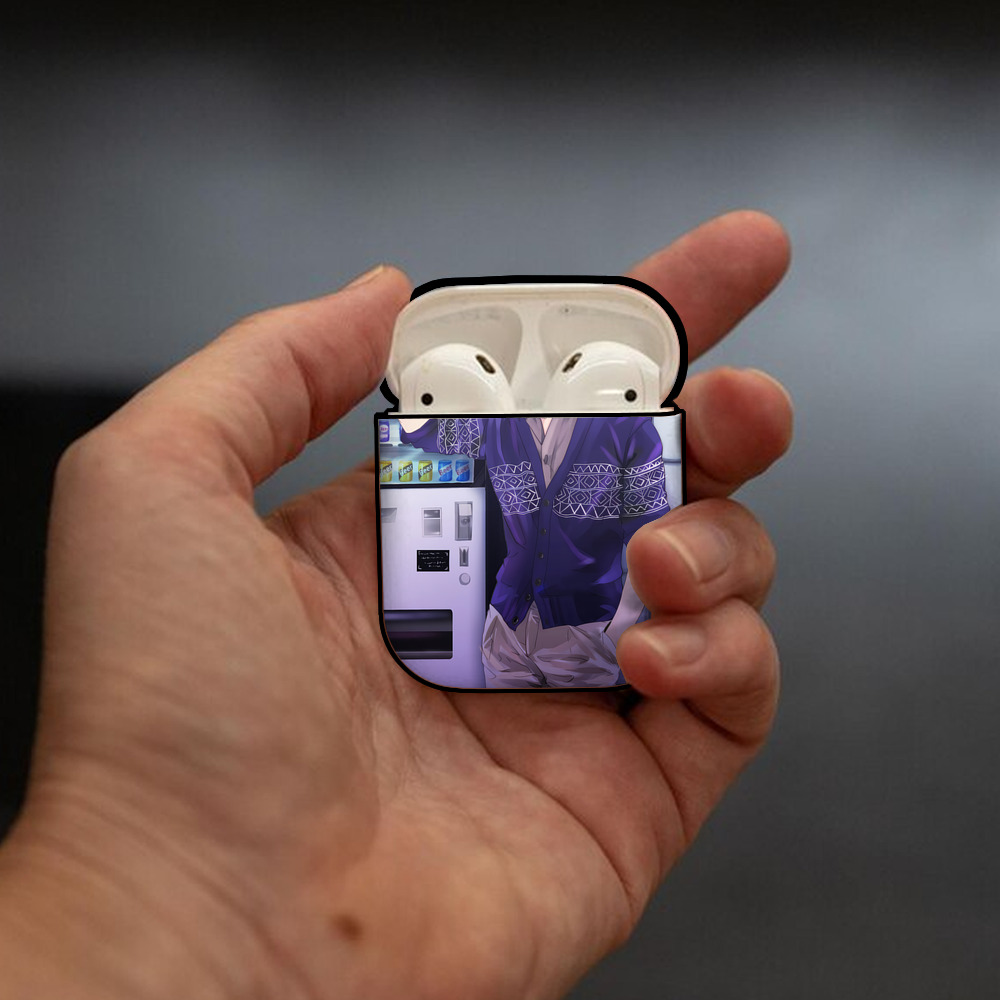SLAM DUNK／スラムダンク AirPods 第2世代保護ケース ハードシェル ブラック 耐衝撃・防指紋・カラビナ付き
