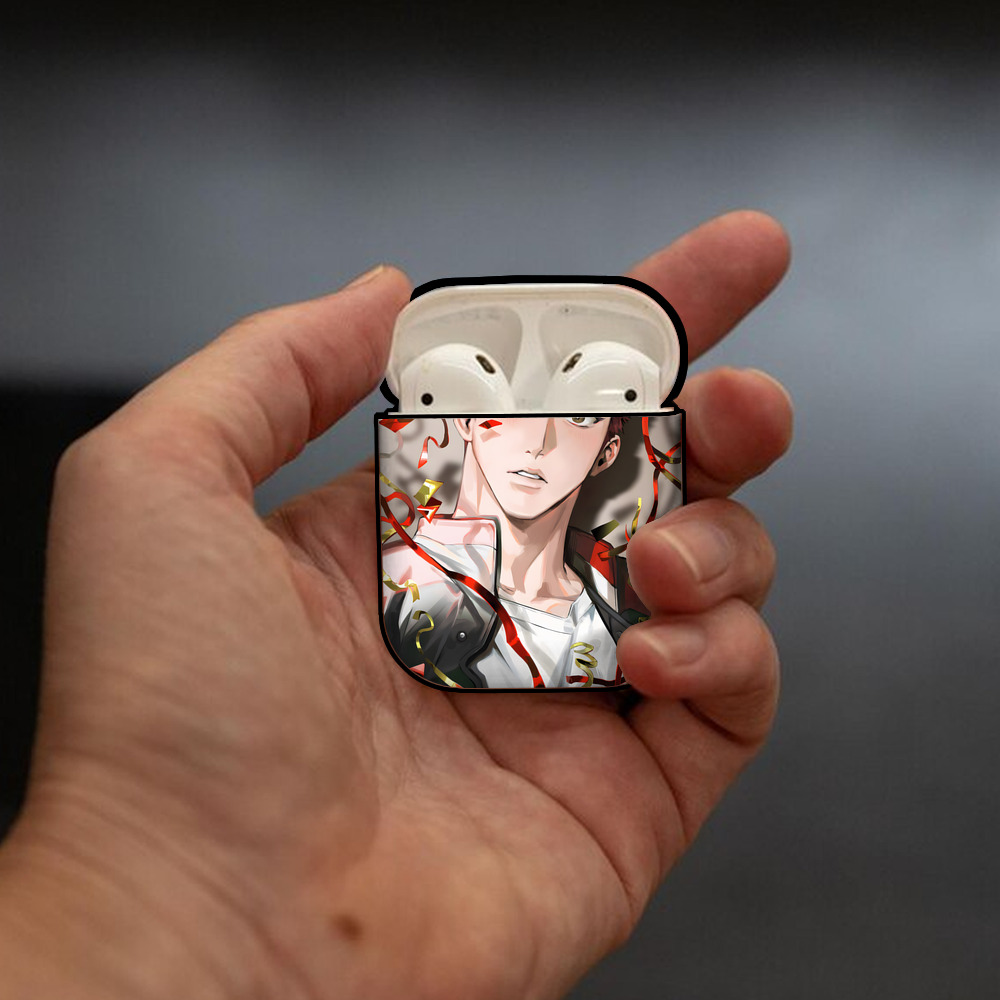 SLAM DUNK／スラムダンク AirPods 第2世代保護ケース ハードシェル ブラック 耐衝撃・防指紋・カラビナ付き