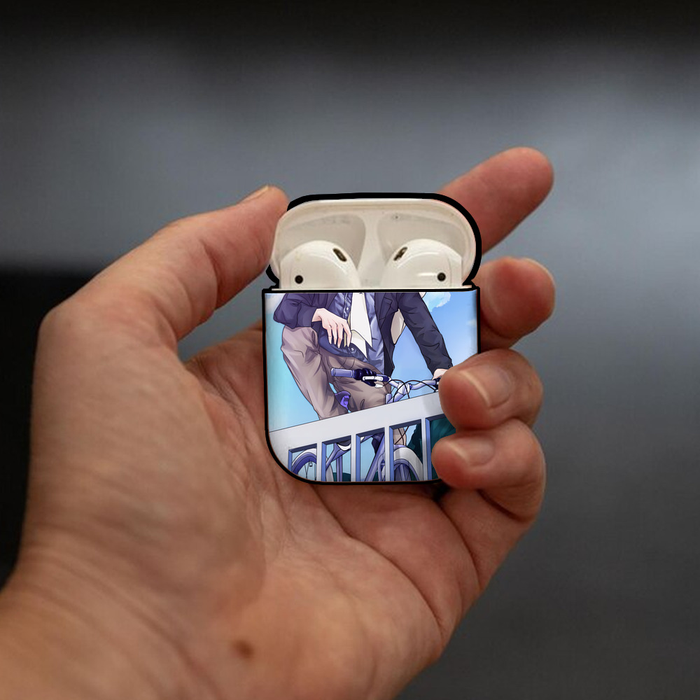SLAM DUNK／スラムダンク AirPods 第2世代保護ケース ハードシェル ブラック 耐衝撃・防指紋・カラビナ付き