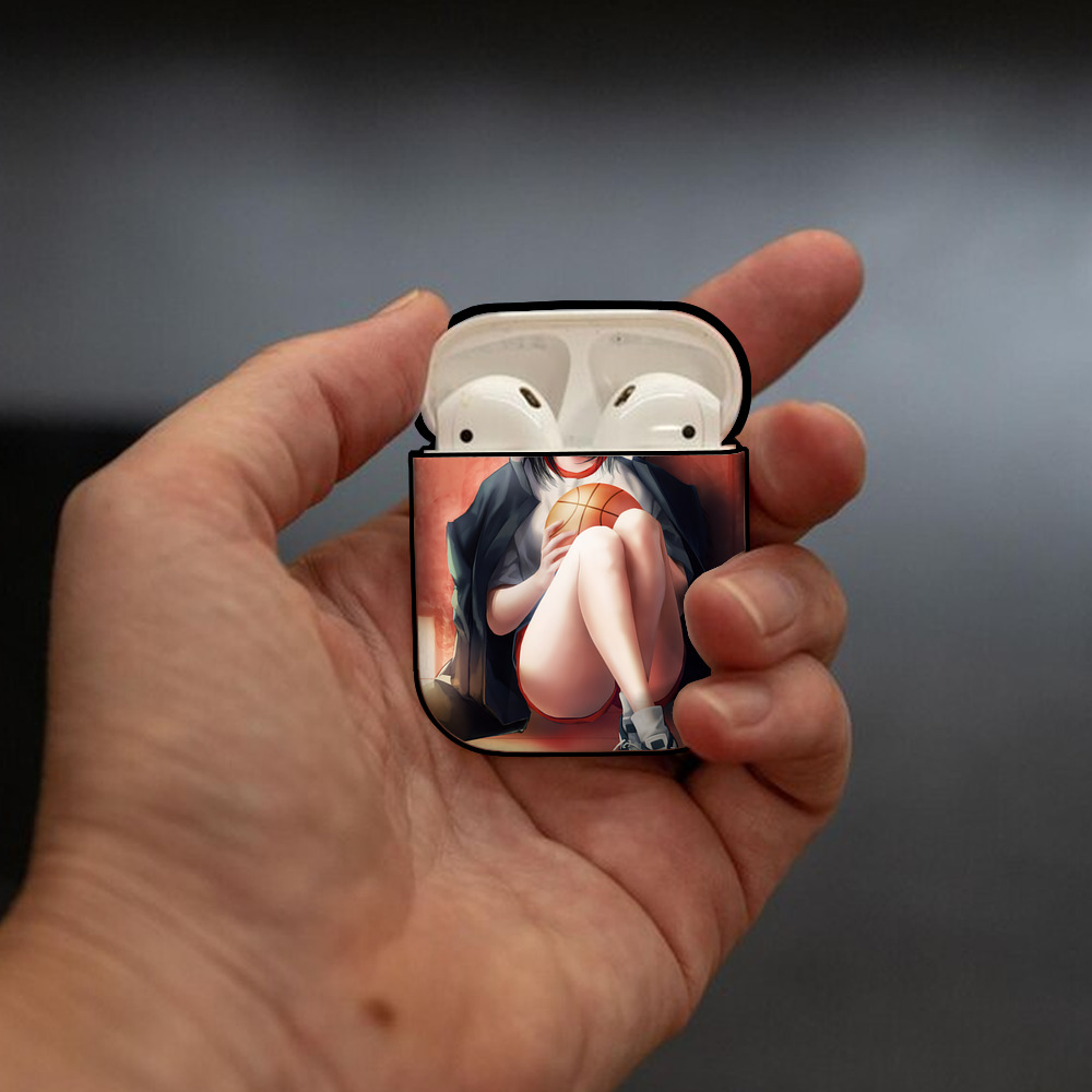 SLAM DUNK／スラムダンク AirPods 第2世代保護ケース ハードシェル ブラック 耐衝撃・防指紋・カラビナ付き