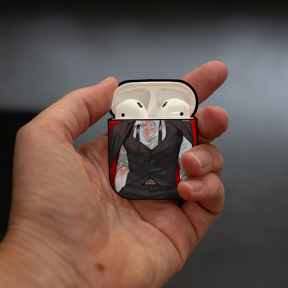 SLAM DUNK／スラムダンク AirPods 第2世代保護ケース ハードシェル ブラック 耐衝撃・防指紋・カラビナ付き