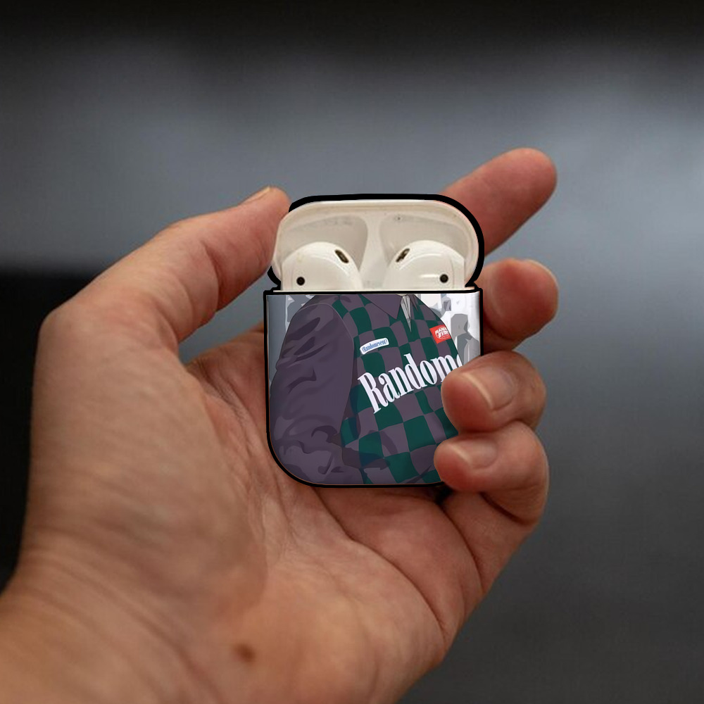 SLAM DUNK／スラムダンク AirPods 第2世代保護ケース ハードシェル ブラック 耐衝撃・防指紋・カラビナ付き