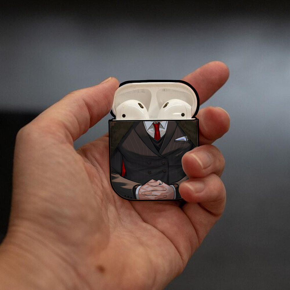 SLAM DUNK／スラムダンク AirPods 第2世代保護ケース ハードシェル ブラック 耐衝撃・防指紋・カラビナ付き
