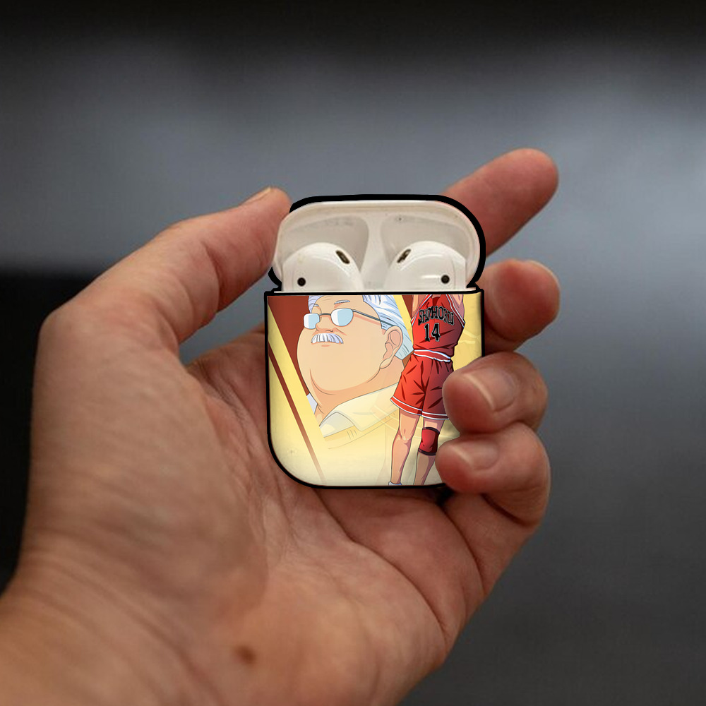 SLAM DUNK／スラムダンク AirPods 第2世代保護ケース ハードシェル ブラック 耐衝撃・防指紋・カラビナ付き