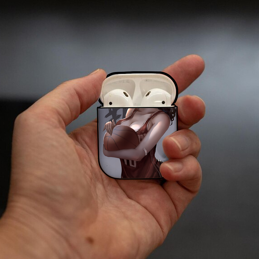 SLAM DUNK／スラムダンク AirPods 第2世代保護ケース ハードシェル ブラック 耐衝撃・防指紋・カラビナ付き