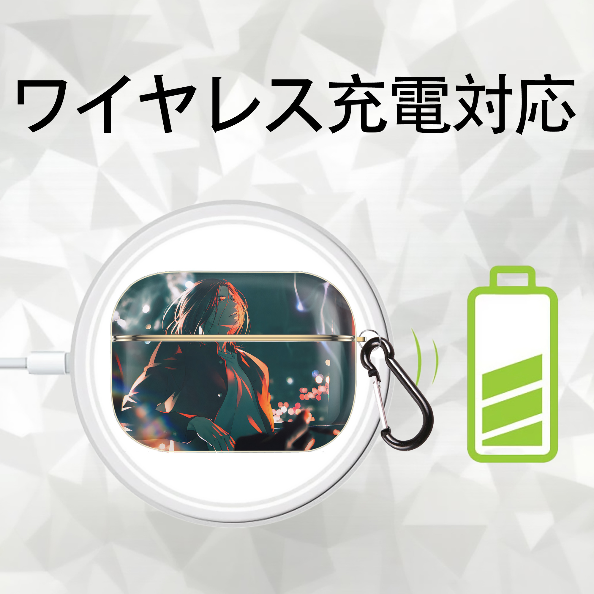 SLAM DUNK／スラムダンク 【AirPods Pro用】ハードシェル保護ケース｜耐衝撃・防指紋・カラビナ付き商品仕様
