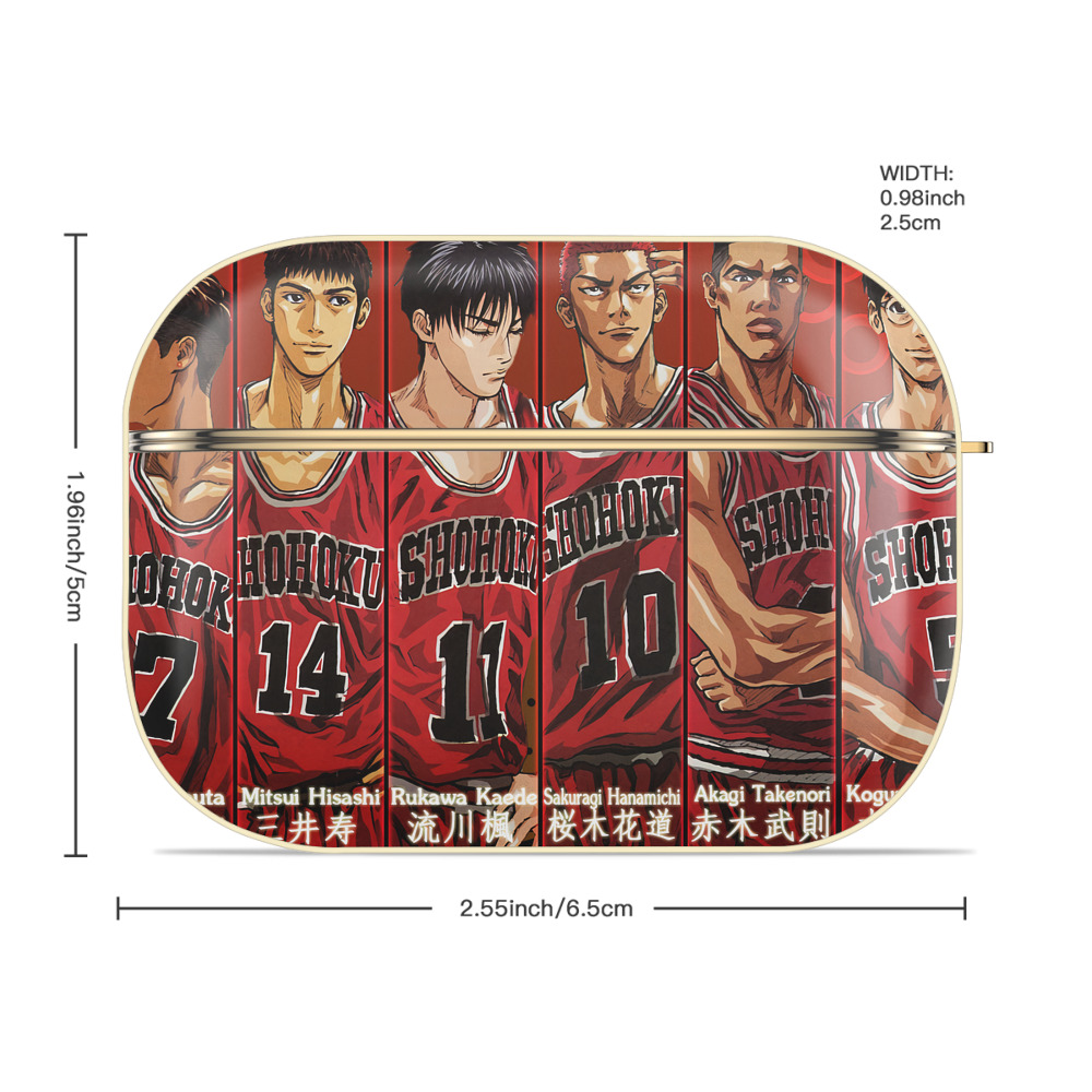 SLAM DUNK／スラムダンク 【AirPods Pro用】ハードシェル保護ケース｜耐衝撃・防指紋・カラビナ付き商品仕様