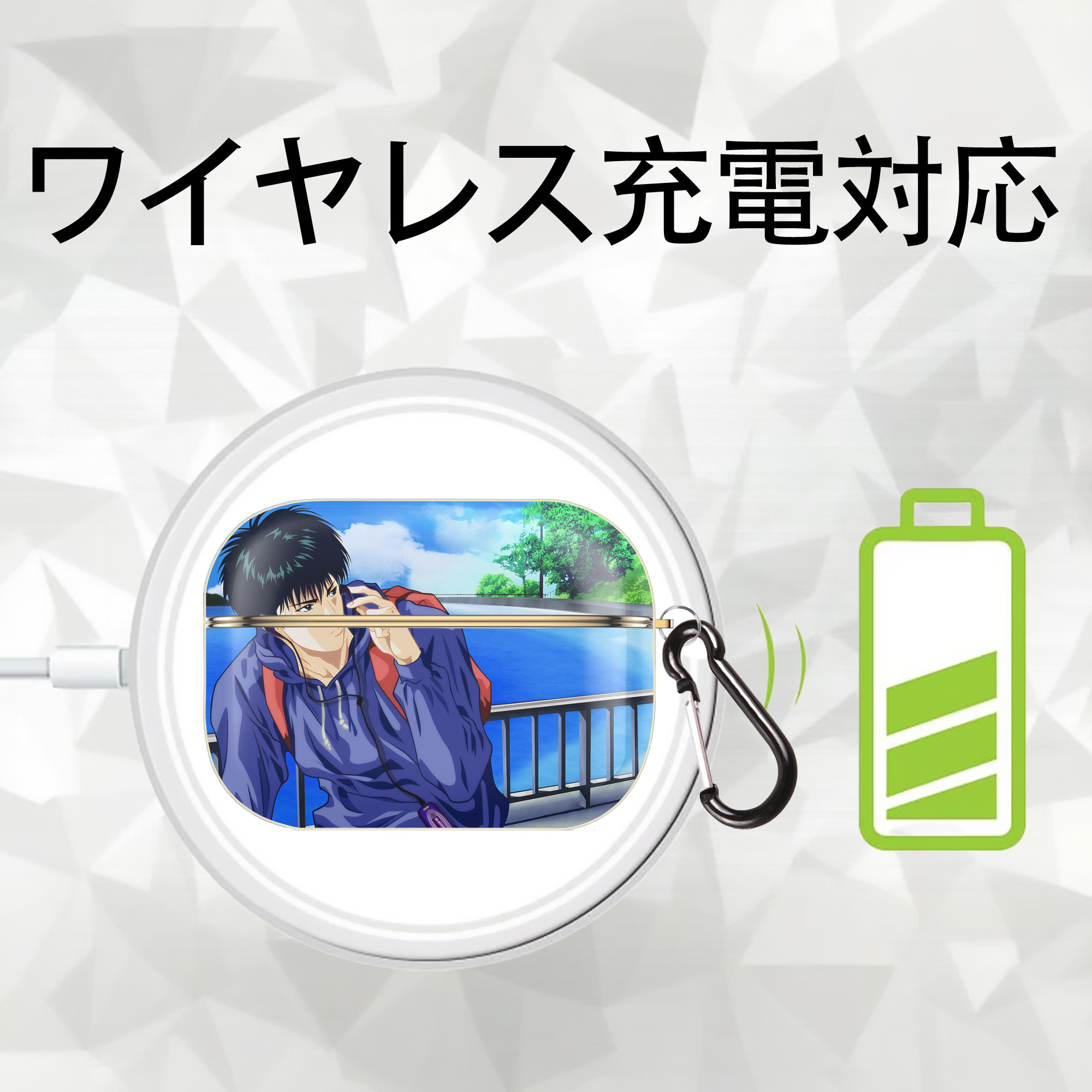SLAM DUNK／スラムダンク 【AirPods Pro用】ハードシェル保護ケース｜耐衝撃・防指紋・カラビナ付き商品仕様