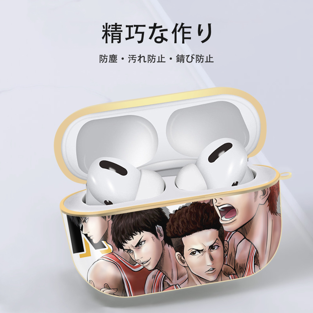 SLAM DUNK／スラムダンク 【AirPods Pro用】ハードシェル保護ケース｜耐衝撃・防指紋・カラビナ付き商品仕様