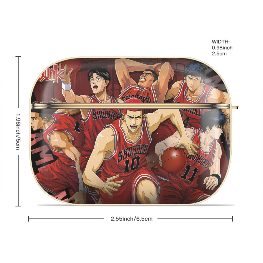 SLAM DUNK／スラムダンク 【AirPods Pro用】ハードシェル保護ケース｜耐衝撃・防指紋・カラビナ付き商品仕様